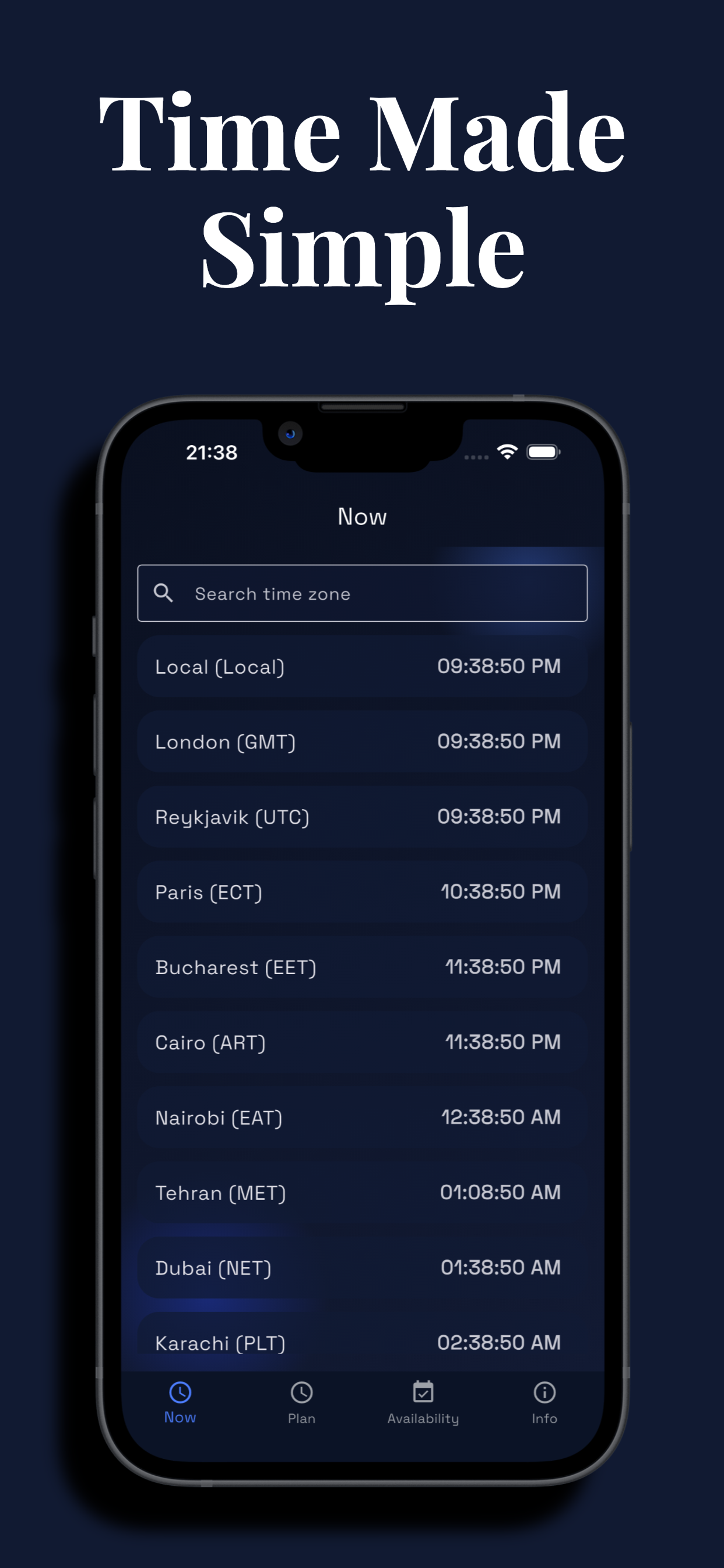 Now page – Time Made Simple